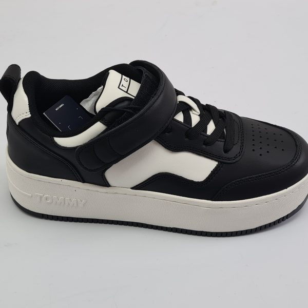 סניקרס פלטפורמה שחור לבן