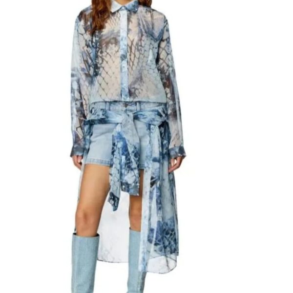 שמלת מיני שיפון &דנים