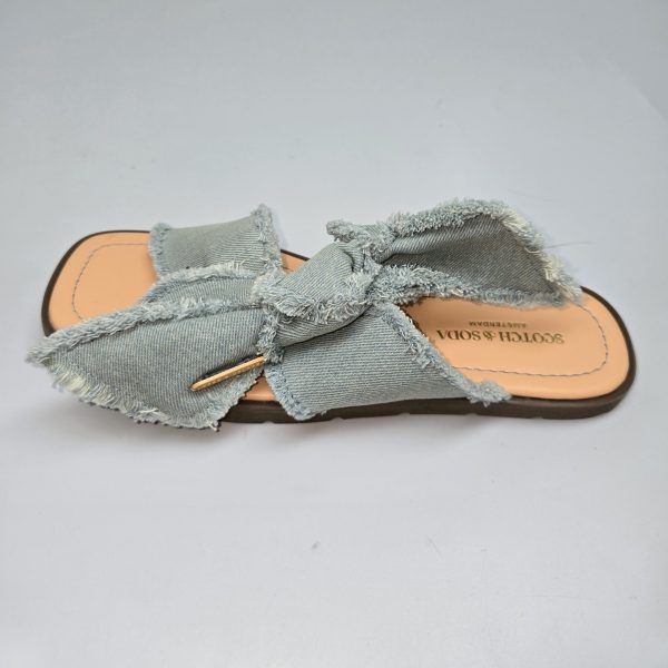 Denim tied  flip- flop