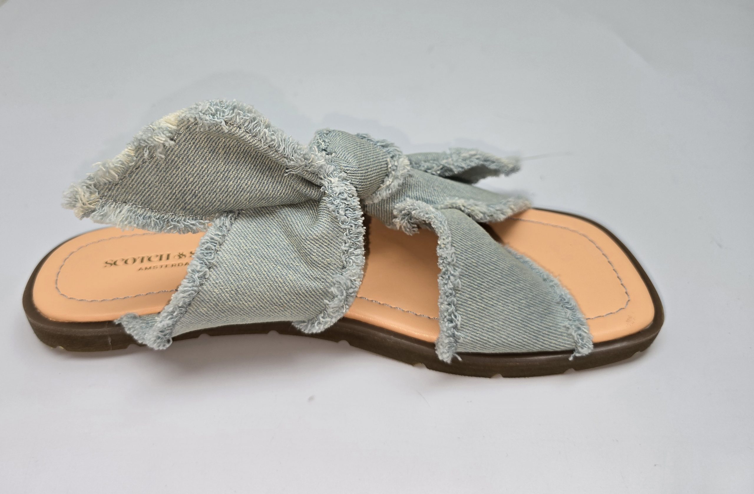 Denim tied flip- flop – תמונה 3