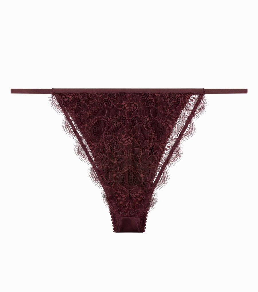 ⁦Burgundy thong panties⁩ – תמונה ⁦3⁩